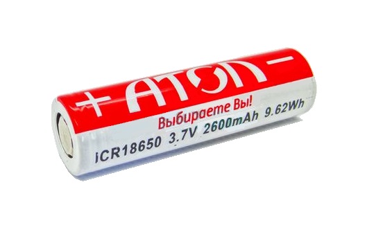 Аккумуляторная батарея 18650 2600 mAh 3.7V (Для АТОЛ 15Ф, 91Ф, 92Ф) (44359)